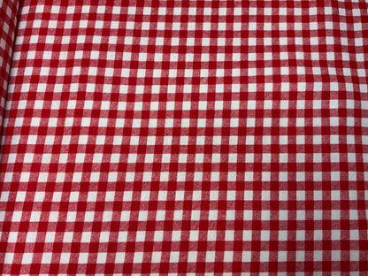 Keepsake Calico Red White Gingham Fabric 100% Cotton Small Check Quilting Fabric Farmhouse Cottage Sewing Fabric