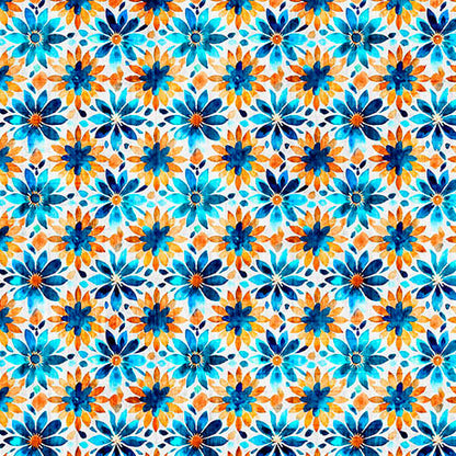 QT Fabrics Oasis Tiny Floral – Blue