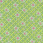 Marshall Dry Goods Lime Daisy Lattice Calico