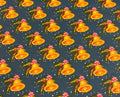 MDG Golden Bells on Blue Background