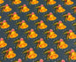 MDG Golden Bells on Blue Background