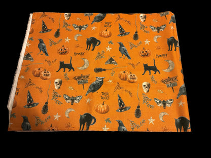 Orange Spooky 1 yard cut