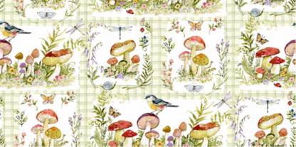 Intriguing Mushrooms – Mushroom Patch by Susan Winget for Springs Creative