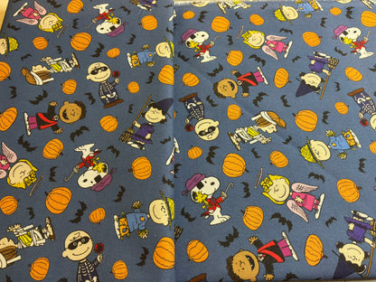 Officially Licensed Peanuts® Halloween Cotton Fabric | Snoopy & Friends | 100% Cotton | 1 Yard Cut