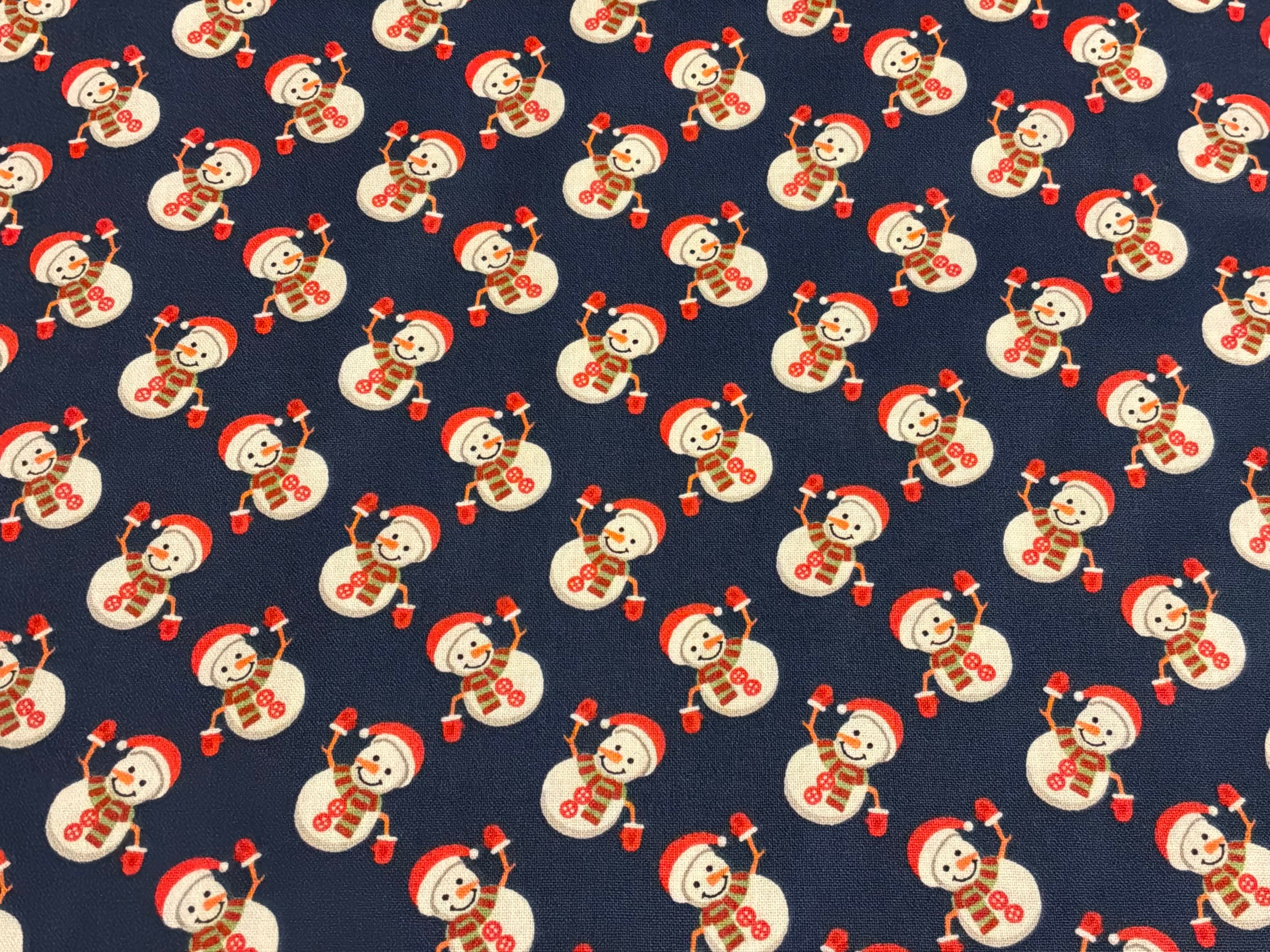 MDG Merry Snowman Toss Christmas Fabric