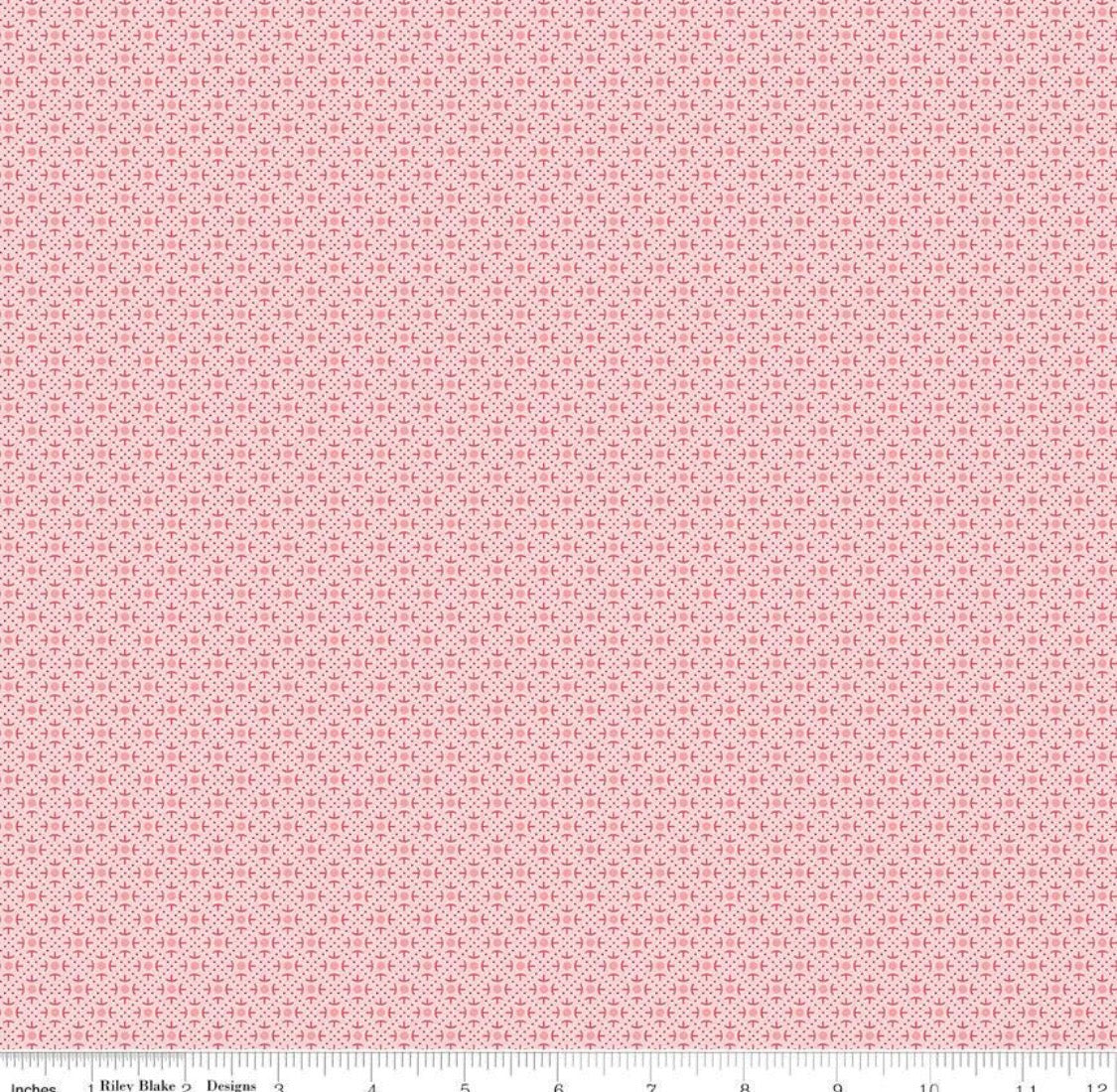 Berry and Sage Frosting Lace-End of Bolt 1/2 Yard