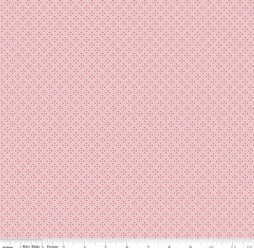 Berry and Sage Frosting Lace-End of Bolt 1/2 Yard