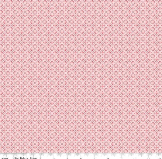 Berry and Sage Frosting Lace-End of Bolt 1/2 Yard