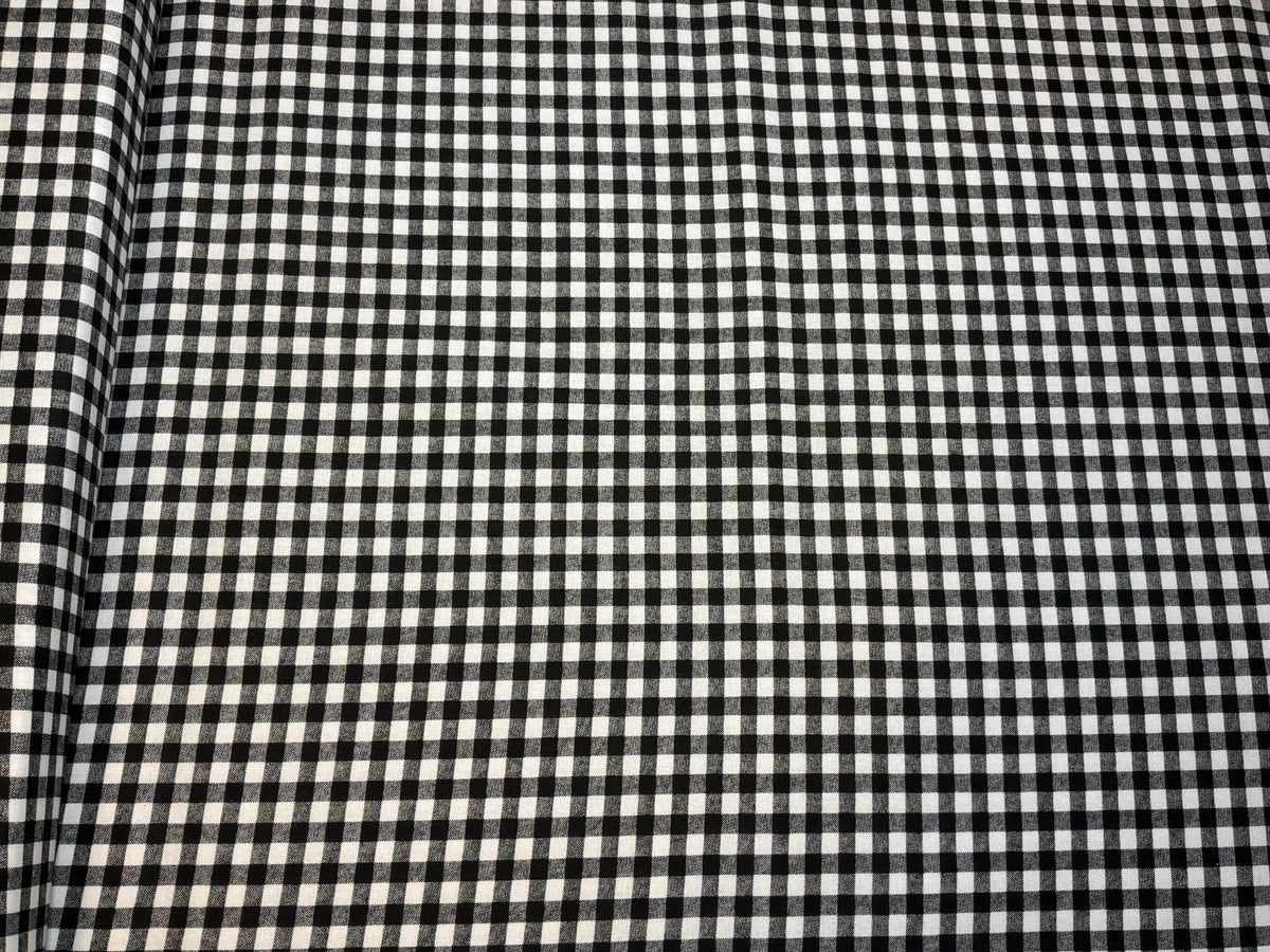 Keepsake Calico Black White Gingham Fabric 100% Cotton Small Check Quilting Fabric Farmhouse Cottage Sewing Fabric