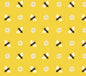 Bees and Daisy by David Textile