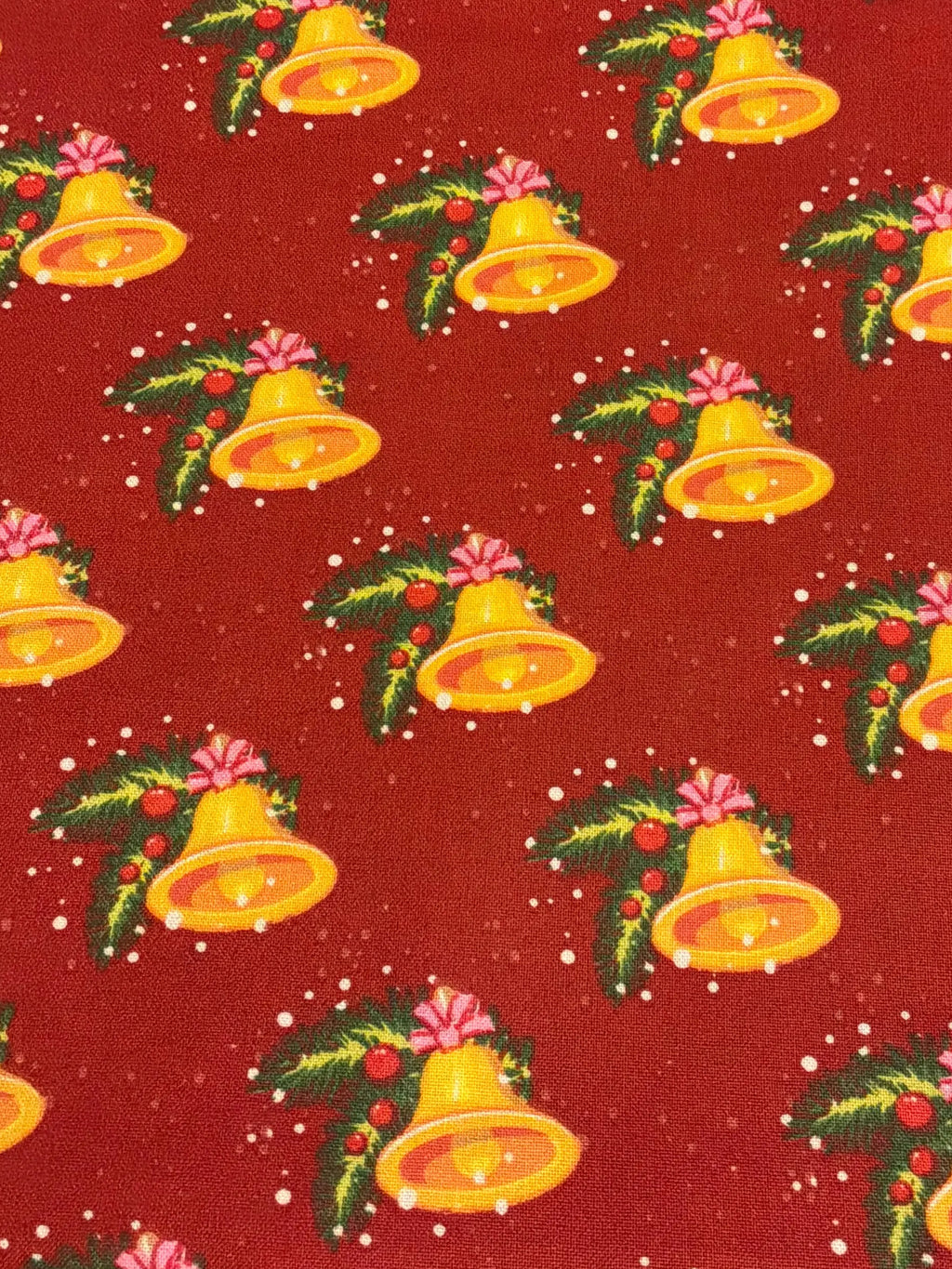 MDG Golden Bells on Red Background