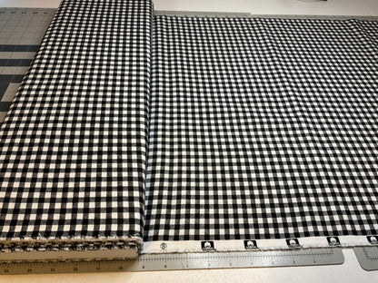 Keepsake Calico Black White Gingham Fabric 100% Cotton Small Check Quilting Fabric Farmhouse Cottage Sewing Fabric
