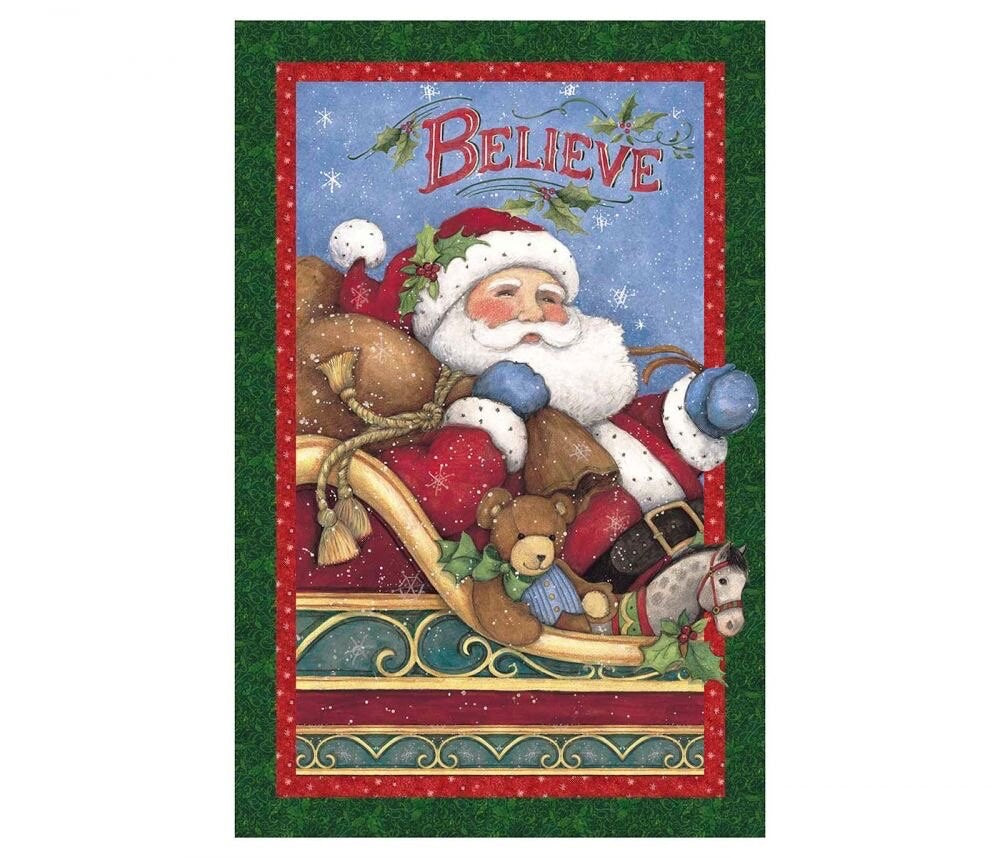 Susan Winget I believe in Santa Dimensional Wall Hanging Panel