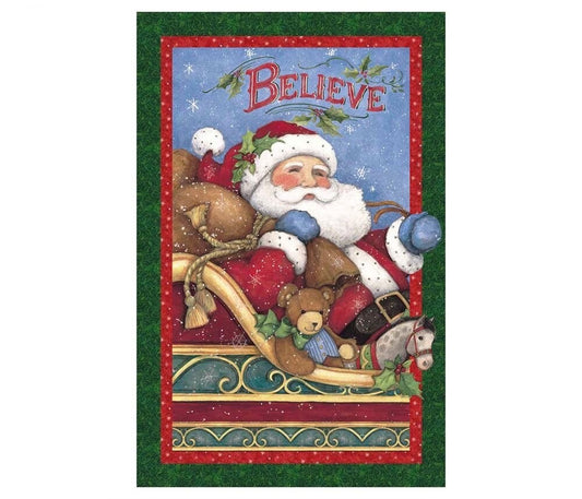 Susan Winget I believe in Santa Dimensional Wall Hanging Panel