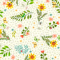 Garden Notes Spaced Floral Cream by Diane Neukirch for QT Fabrics