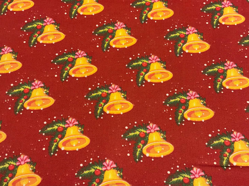 MDG Golden Bells on Red Background