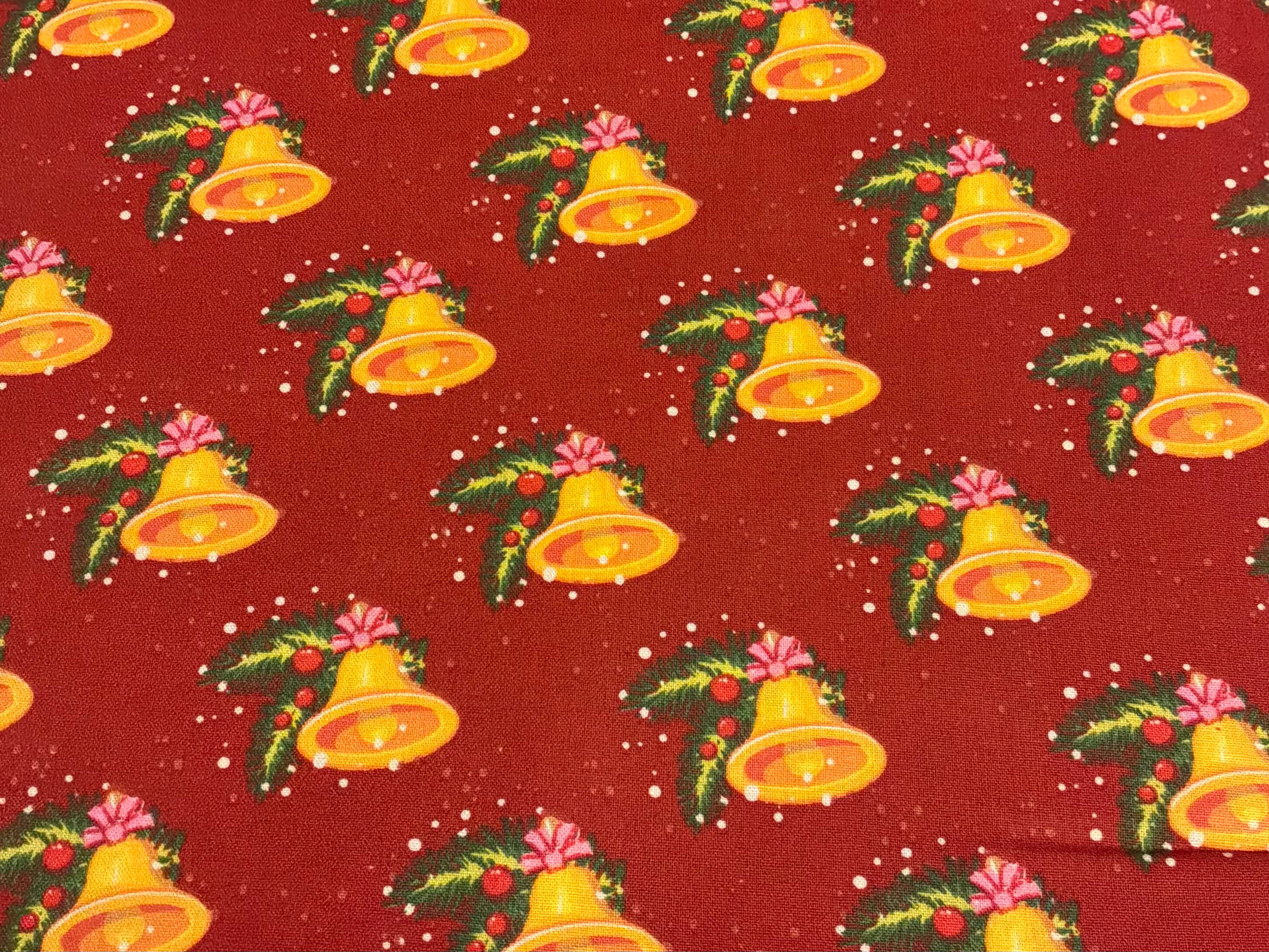 MDG Golden Bells on Red Background