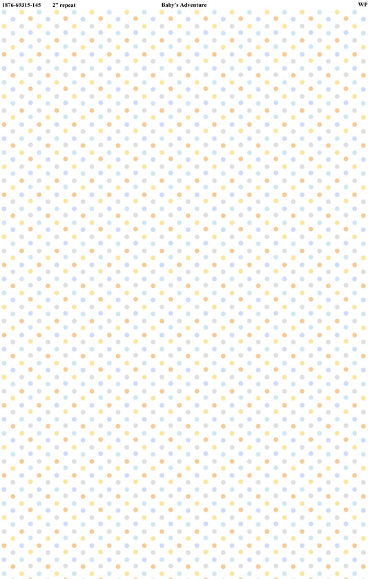 Baby’s Adventure White Polka Dots