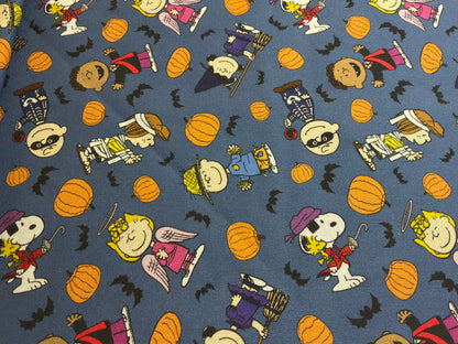 Officially Licensed Peanuts® Halloween Cotton Fabric | Snoopy & Friends | 100% Cotton | 1 Yard Cut