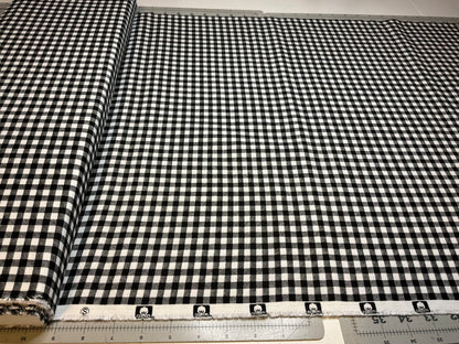 Keepsake Calico Black White Gingham Fabric 100% Cotton Small Check Quilting Fabric Farmhouse Cottage Sewing Fabric