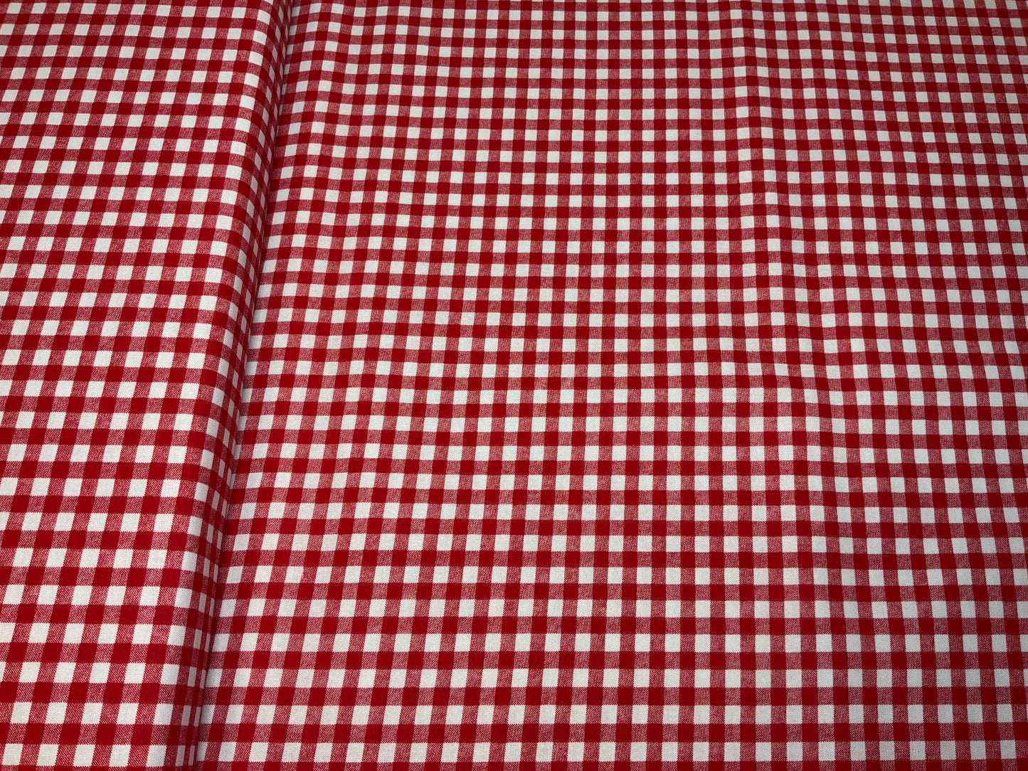 Keepsake Calico Red White Gingham Fabric 100% Cotton Small Check Quilting Fabric Farmhouse Cottage Sewing Fabric