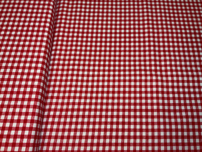 Keepsake Calico Red White Gingham Fabric 100% Cotton Small Check Quilting Fabric Farmhouse Cottage Sewing Fabric