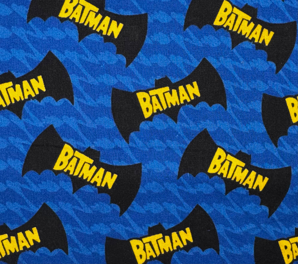 RECLAIMED vintaged Batman fabric-single 1 yard cut