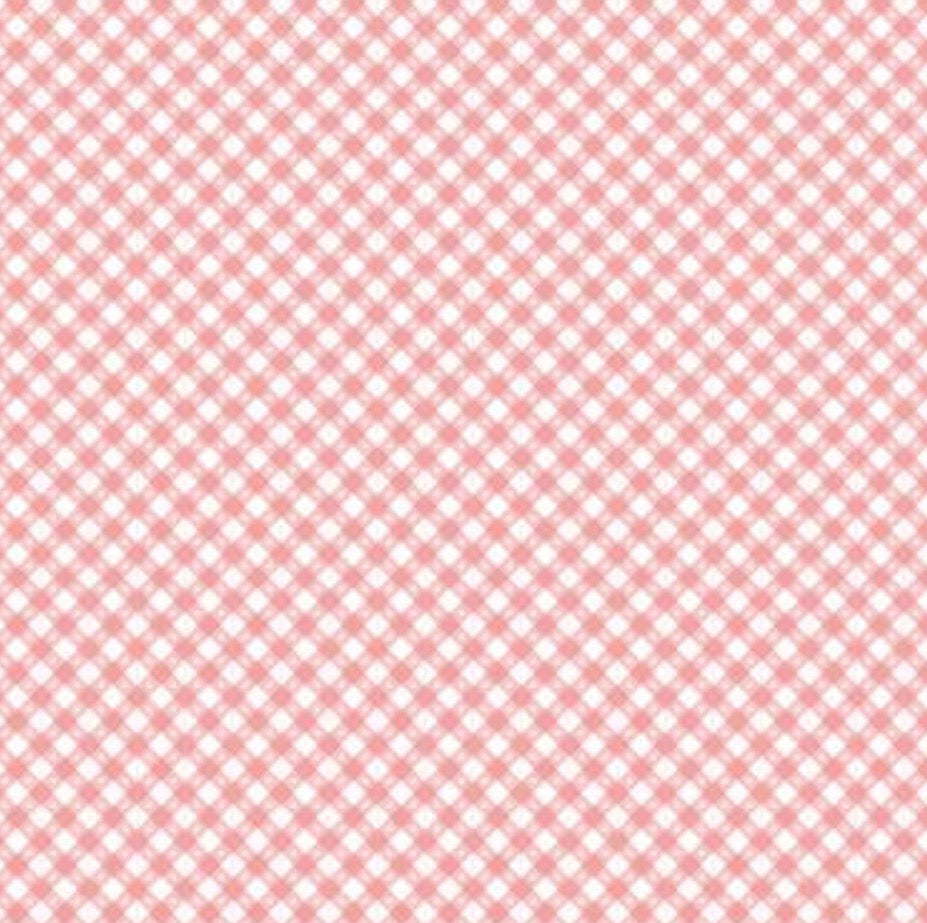 Poppie Cotton Cotton Fabric – Pink Gingham Quilt Fabric