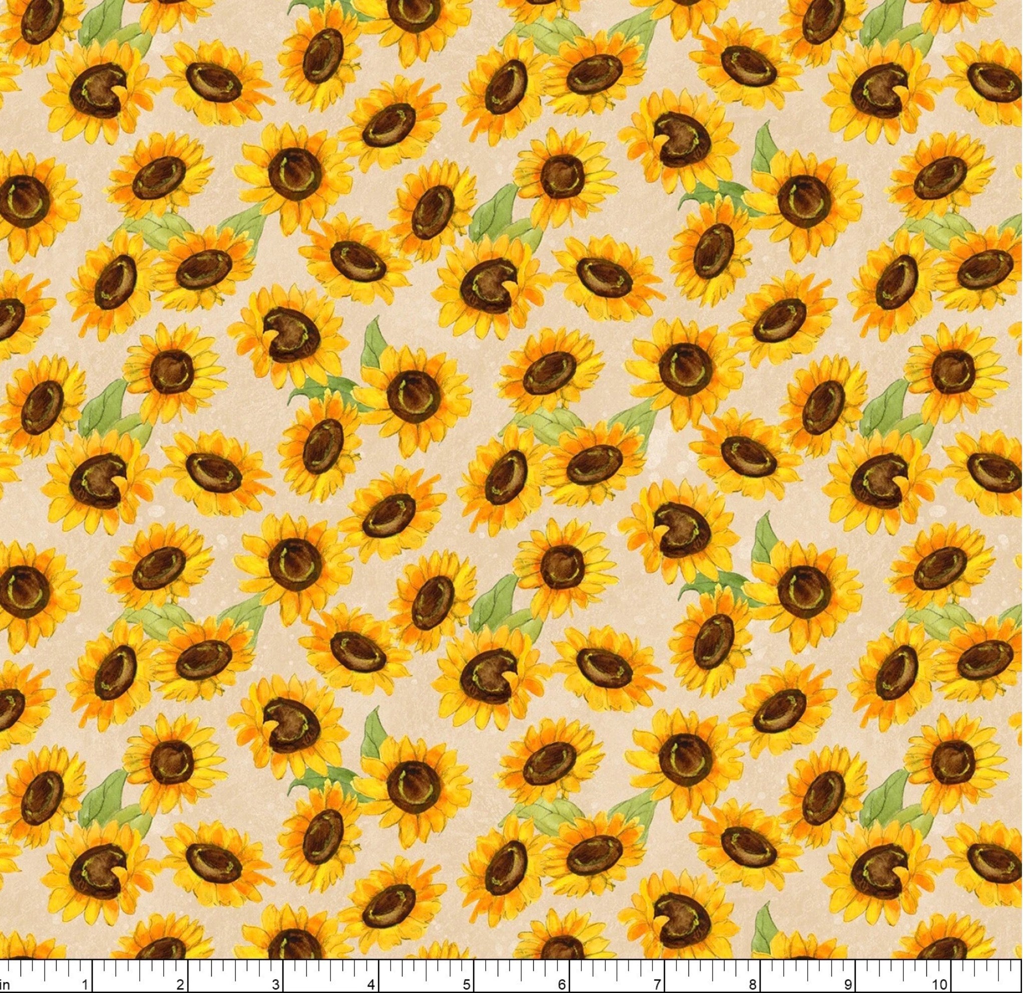 Sunflower Toss Cream-Wilmington Prints