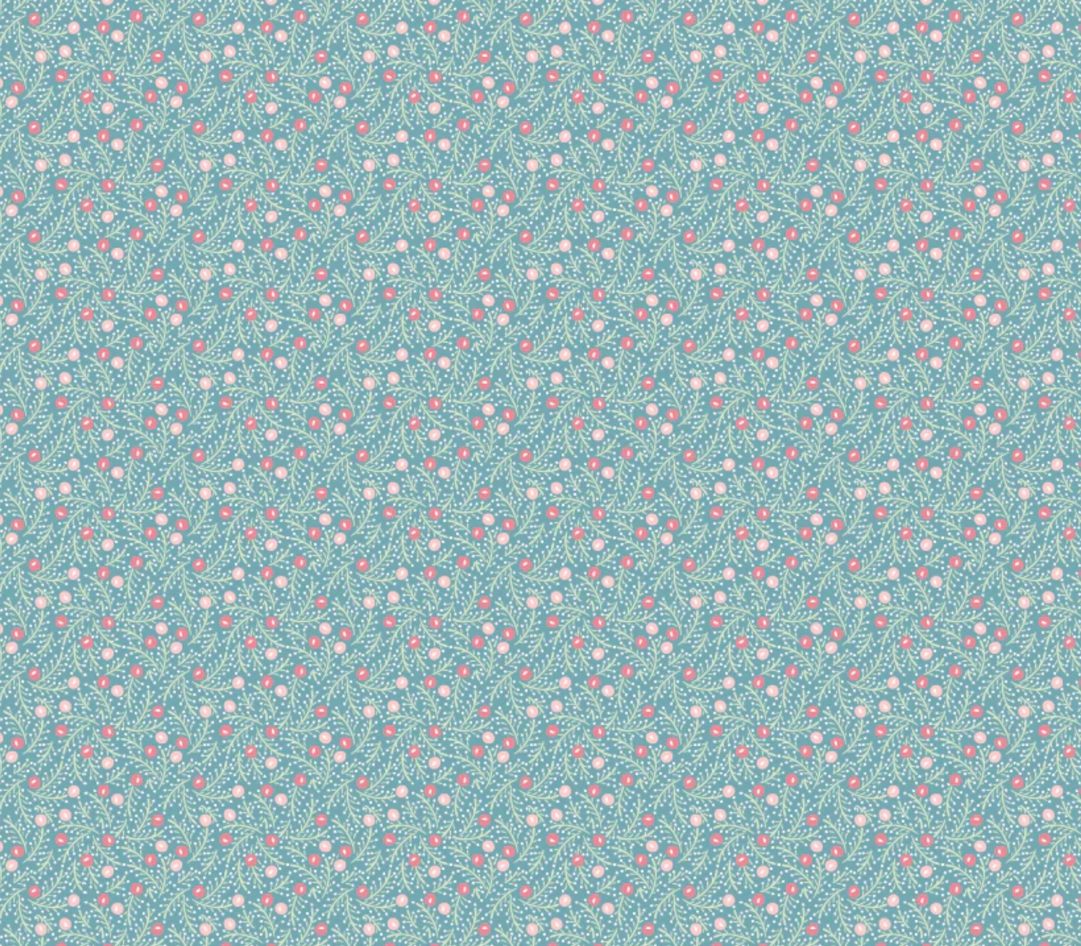 Poppie Cotton Frost & Flurry – Winter Berry Toss Aqua