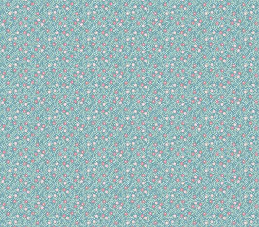 Poppie Cotton Frost & Flurry – Winter Berry Toss Aqua