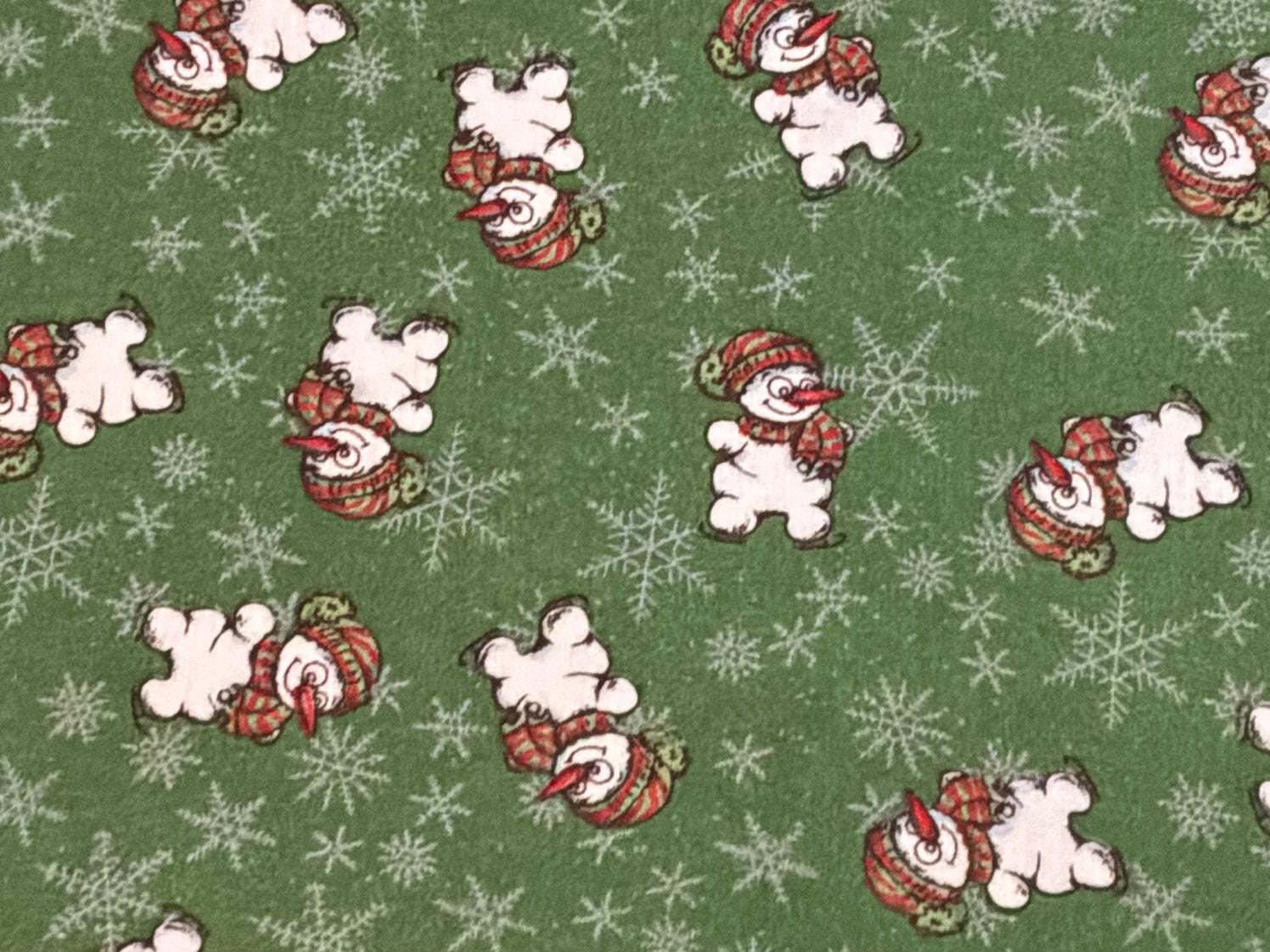 MDG Green Retro Snowmen