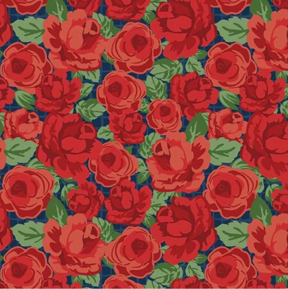 Summertime Daydream-Packed Floral Navy