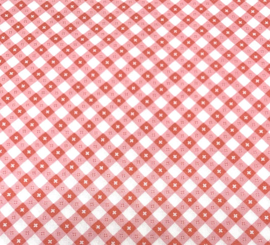 Poppie Cotton Cotton Fabric – Pink Gingham Quilt Fabric