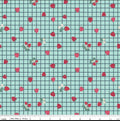 Riley Blake Berry Market Gingham light Blue-3/4 yard end of bolt
