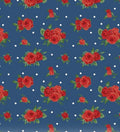 Summertime Daydream-Navy Bouquets All Over
