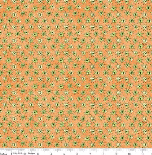 Ghoul Friends Orange Stars 1/4 yard End of Bolt