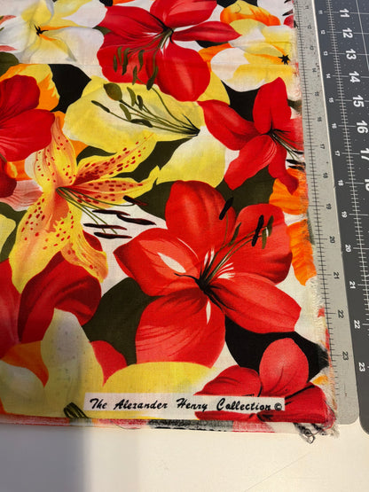 Alexander Henry tropical Hawaiian Print Scant 1 yard cut