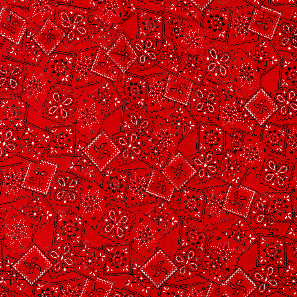 Red Bandana Patchwork Western Fabric