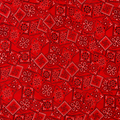Red Bandana Patchwork Western Fabric