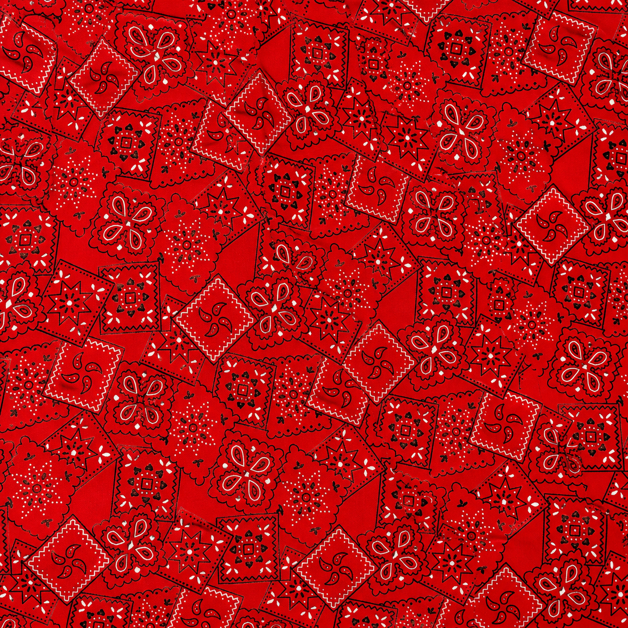 Red Bandana Patchwork Western Fabric