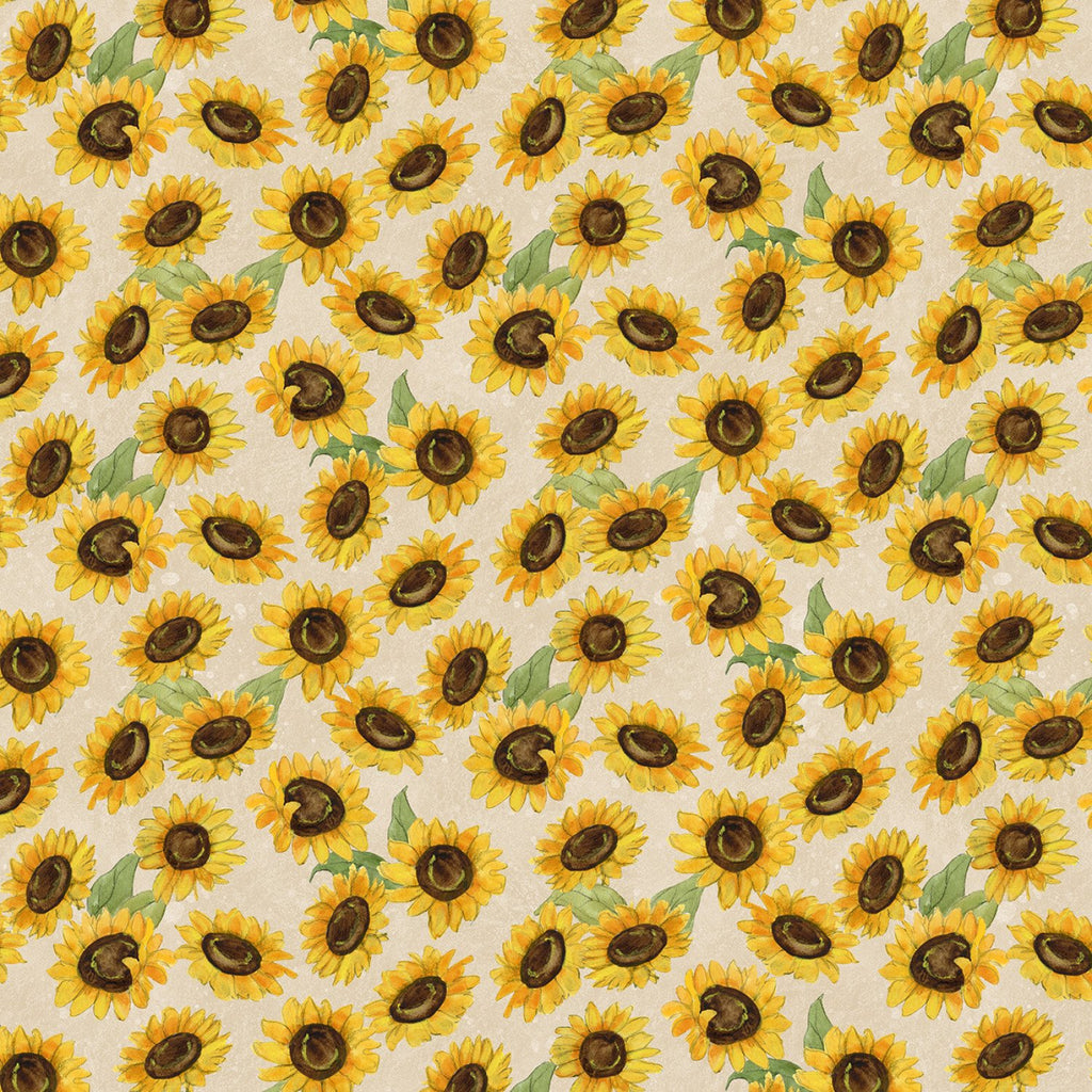 Sunflower Toss Cream-Wilmington Prints