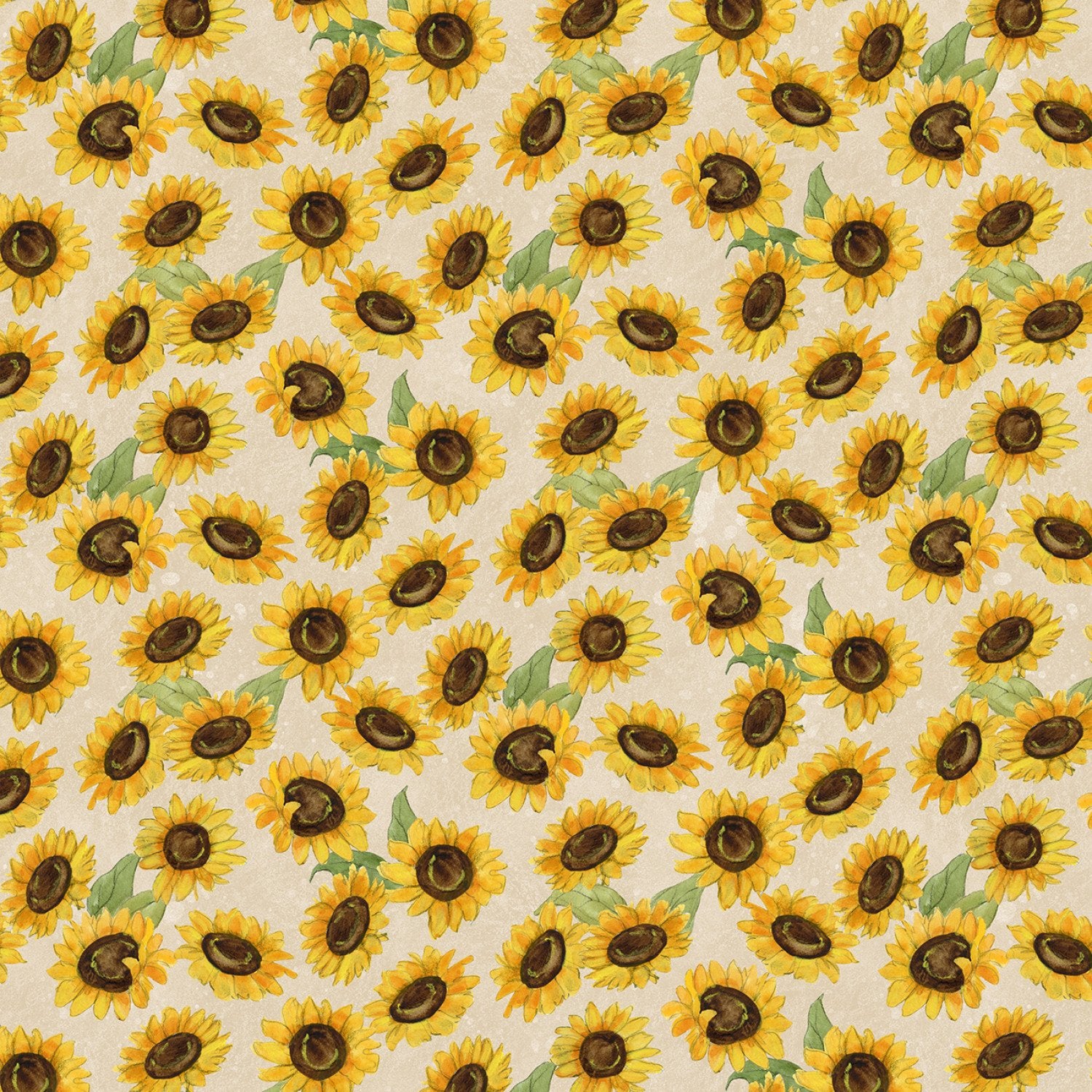 Sunflower Toss Cream-Wilmington Prints