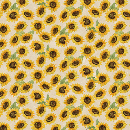 Sunflower Toss Cream-Wilmington Prints