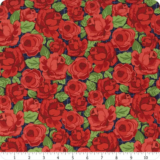 Summertime Daydream-Packed Floral Navy