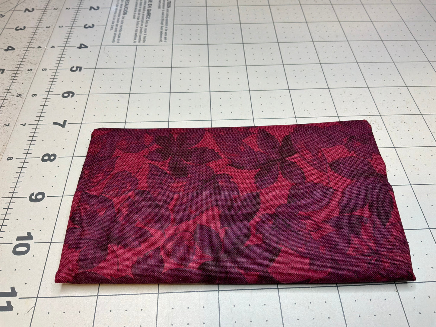 MDG Harvest Leaves Tonal Maroon Fat Quarter