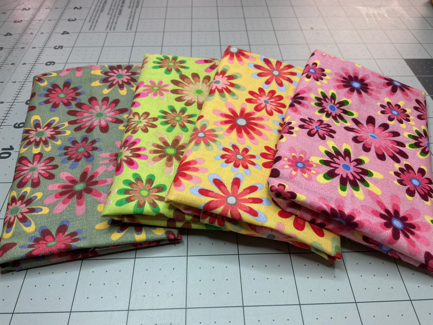 MDG Flower Power Fat Quarters