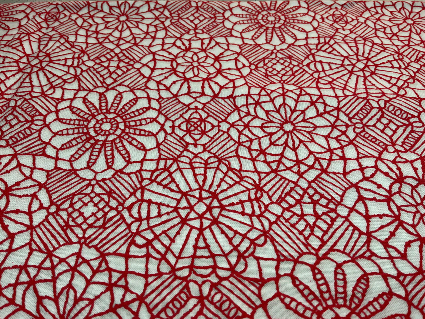 Studio E Fabrics for Quilting Treasures – Red Floral Lace