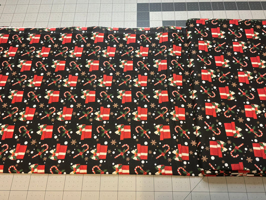 MDG Christmas Presents and Candy Canes on Black