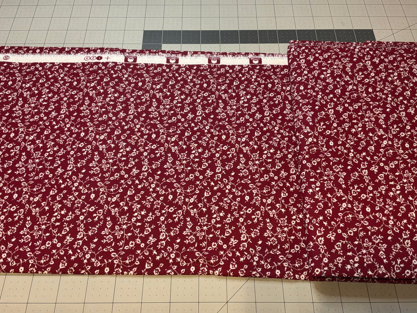 Burgundy Floral Vine